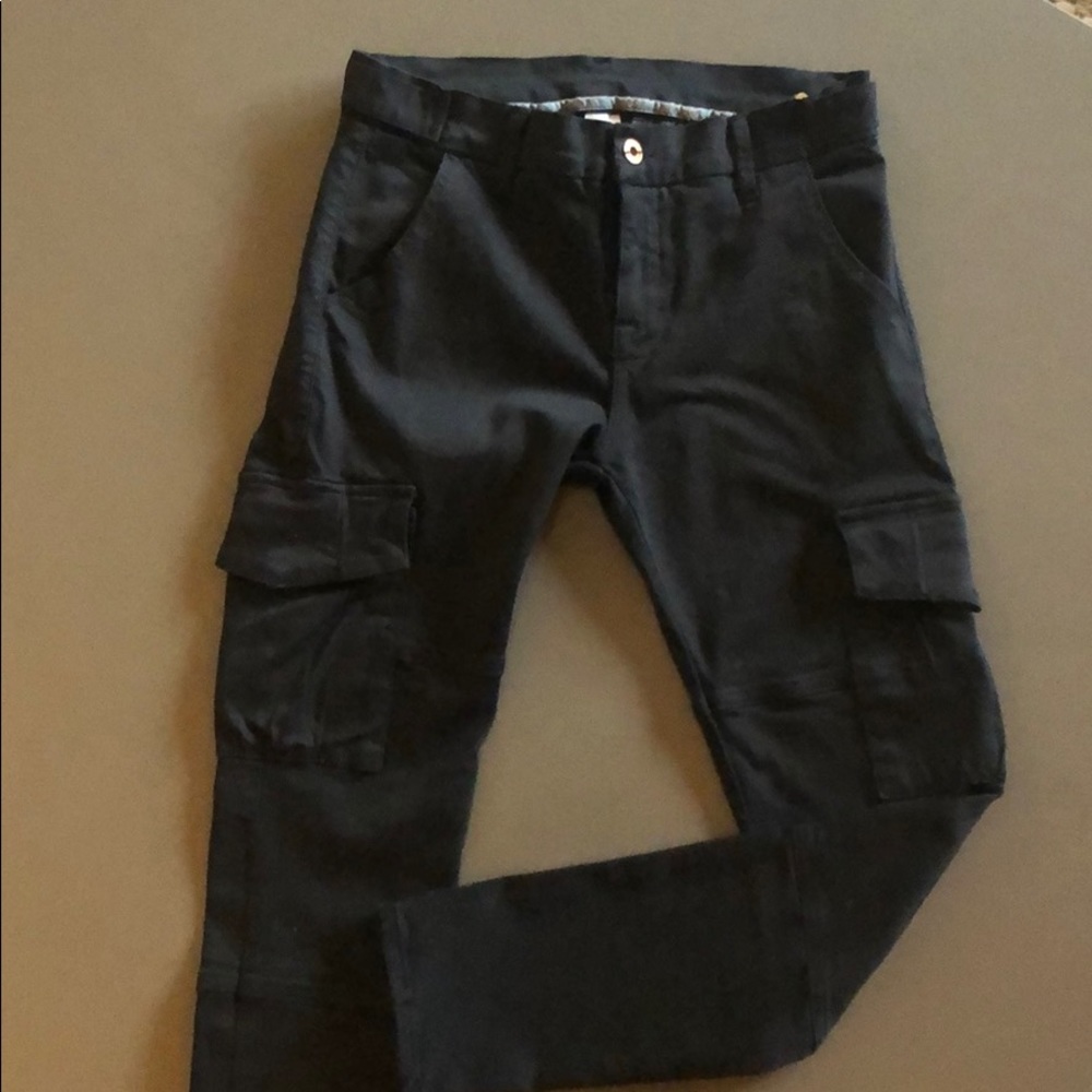 NSF Fitted Black Cargo Pants